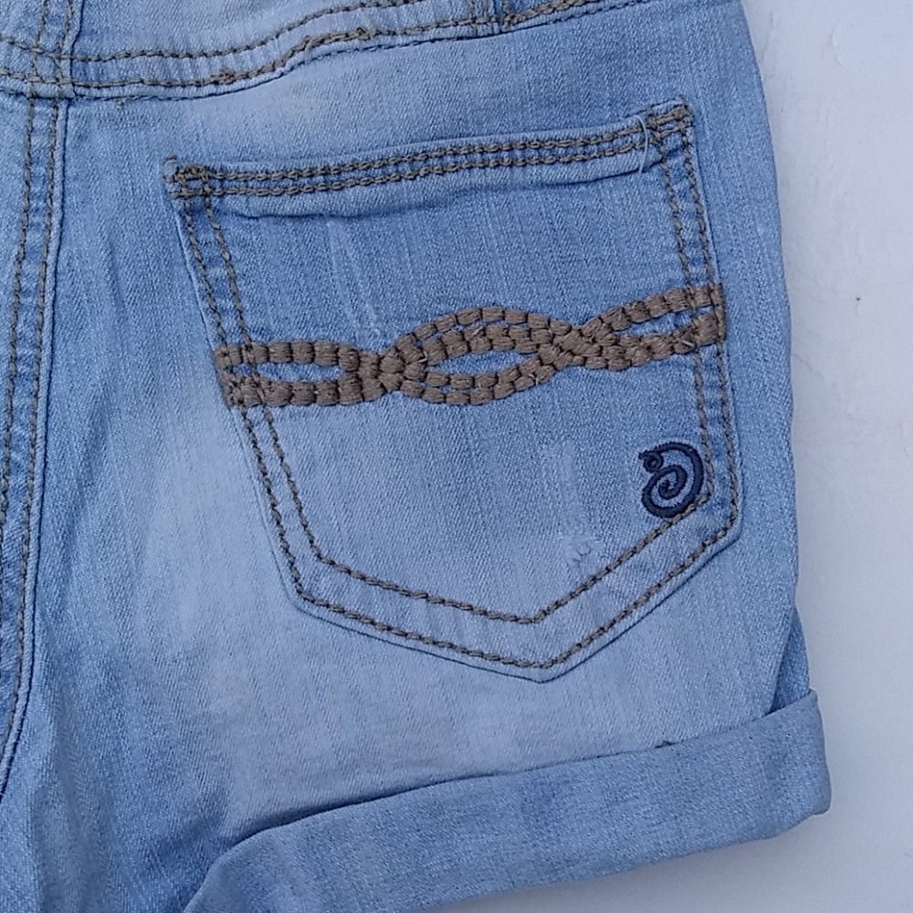 Indigo Rein Destroyed High Waist Denim Shorts Sz 0 - Picture 4 of 6
